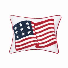 an american flag pillow on a white background