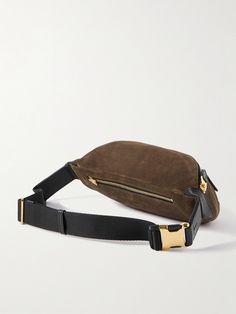 TOM FORD's belt bag functions as both an accessory and practical piece of kit, offering just enough space for your essentials. It's crafted from suede and leather with two zipped compartments and substantial gold-tone hardware. Belt Bag For Men, Nike Summer Shoes, Tom Ford Leather, Tom Ford Bag, Ford Accessories, Suede Belt, Luxury Sneakers, Stylish Watches, Classic Sneakers