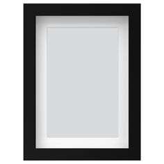 a black and white photo frame on a white background with an empty space in the middle