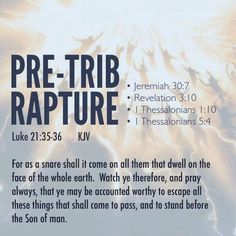 the bible verse about pre - trip rapture with lightning and clouds in the background