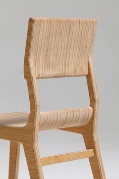 a wooden chair with a seat made out of wood