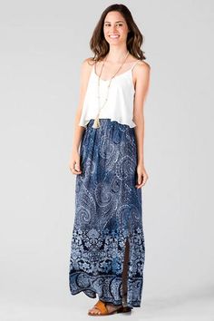 Malibu Paisley Maxi Skirt Spring Break Outfit, Dressed To The Nines, Maxi Skirts, New Wardrobe, Tie Dye Skirt, Women's Dresses, Online Boutique