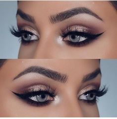 Makeup Hooded Eyes, Halloween Make-up Looks, Smokey Eyeliner, Natural Eyeshadow, Beauty Make-up, Mascara Tips, Eye Makeup Designs, Makijaż Smokey Eye, Gray Eyes