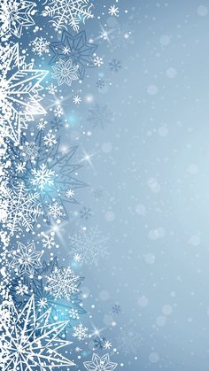 a blue and white christmas background with snowflakes