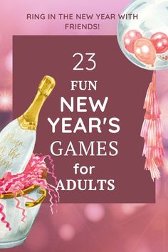 Ring in the new year with friends. 23 fun new year's games for adults. Balloons, a champagne bottle in a bucket. New Year Craft Ideas For Adults, Nye Games For Teens, New Year's Eve Activities For Teens, New Year’s Party For Teens, New Years Party Games For Teens, New Years Eve Teen Activities, Party Games For New Years Eve, New Years Eve Teenager Party Ideas, New Year’s Party Game Ideas