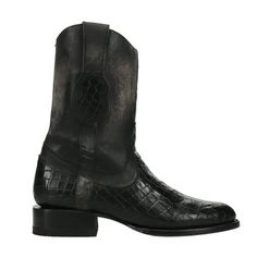 The Winston is a modern take on the cowboy boot featuring a zipper for ease of wear. Genuine cow leather featuring a belly alligator print paired with a premium cowhide shaft makes it a versatile boot for all occasions. Size: 10.5 D.  Color: Black.  Gender: male.  Age Group: adult. Mid Calf Dress, Black Dress Boots, Dresses With Cowboy Boots, Alligator Print, Boots Mens, Mid Calf Dresses, Dress Boots, Western Cowboy Boots, Cowboy Boot