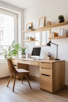 15 Tips for Transforming Your Office Décor – Everyday Inspo Home Office And Gym Combo, Cozy Office Ideas, Corner Decorating, Home Office And Gym, Cozy Office Space, Library Rooms, Aesthetic Home Office, Home Office Aesthetic, Home Office Built Ins