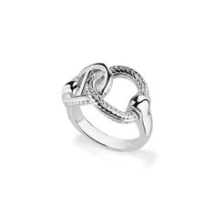 Our Interlocking Ring features classic equestrian details in sterling silver. Inspired by the traditional hardware found on saddles, straps, and horse harnesses-- this ring references those elements through sleek, polished links interlocked with signature rope texture for a subtle yet exquisite statement. Sterling Silver Rhodium finish to brighten and protect Traditional Hardware, Rope Texture, Special Gifts For Mom, Interlocking Ring, Judith Ripka, Ring Sale, Ring Size Guide, Ring Sterling Silver, Bracelet Sizes