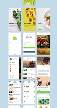 the website design is designed to look like it has many different food items on it