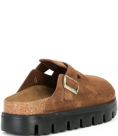 Birkenstock Women's Boston Chunky Suede Platform Clogs | Dillard's Birkenstock Boston Clogs Outfit Fall, Women’s Clogs, Birkenstock Clog Outfits, Fall Shoes 2024, Shoes For Work Women, Birkenstock Boston Clog Outfit, Ugg Clog, Fall Clogs, Boston Clogs Outfit