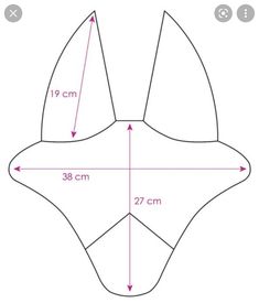 a diagram showing the size and shape of an umbrella with measurements for each wing,