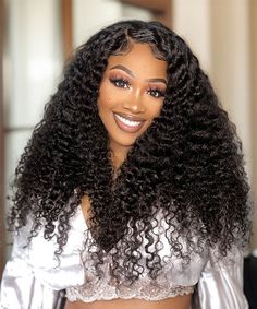 Karlami 4x4 Lace Closure 150%/180% Density Deep Wave Wig Pre Plucked Natural Hair Wigs Deep Wave Wig, Natural Hair Wigs, Wave Wig, Deep Wave Hairstyles, Cover Ideas, Lace Closure Wig, Hair Density, Closure Wig, Brazilian Human Hair