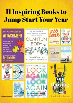 the book cover for 11 inspirational books to jump start your year