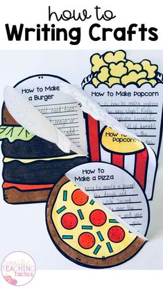 Centers For 1st Grade, Writing Classroom, How To Make Popcorn, Make A Pizza, Elementary Writing