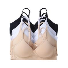 PRICES MAY VARY. Get 6 pcs wire free bras at one fixed price Standard USA Bra Size available Full Cup or Demi Wire Free Bras As Picture Show , No wire bras with different designs. Comfortable at most affordable price Comfortable No wire bras with regular Padding with nice designs from our own designers Lace/Plain Design, Hand Wash for best care; Lots of styles to choose from, please check out our picture for details. You will get 6 pcs bras with 6 different colors as picture shown at one price. Wire Free Bra, Women Bras, Most Comfortable Bra, Bra Image, Free Bra, Comfortable Bras, A B C D, B Cup, C Cup