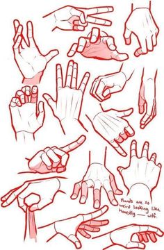 an image of many hands with different gestures on the screen and one hand holding something