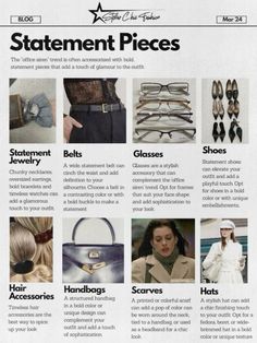 Statement Pieces Outfit, Statement Pieces Clothing Fashion, Office Siren Moodboard, Statement Accessories Outfit, Office Siren Accessories, Powerful Woman Outfit, How To Add Accessories To Outfits, Office Siren Aesthetic Moodboard, Office Siren Shoes