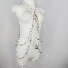 1/3 BJD Doll Zircon Imitation Pearl Body Chain, European Style Ancient Costume Pure Copper Toys Pearl Body Chain, Ancient Costume, Bjd Doll, Pure Copper, European Style, Bjd Dolls, European Fashion, Copper, Pure Products