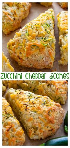 the best zucchini cheddar scones recipe with cheese and herbs on top