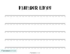 a printable number line worksheet for kids to practice numbers in the classroom