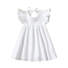 PRICES MAY VARY. Material: Toddler dress use high-quality cotton linen, comfortable and breathable, super soft, friendly to your baby's skin. Style: Ruffled sleeveless baby girls dress with backless design, the back bow can adjustable, a little large armpit design, make your baby more comfortable, it's best dress-up for spring summer and fall. Occasion: Great gift for your little girls birthday party, wedding party, special events, formal outfit, kids holiday dresses, Easter dress up, playwear d Beach Party Dresses, Summer/fall Outfits, Girls Cotton Dresses, Beach Party Dress, Sleeveless Dress Summer, Girls Dresses Summer, Formal Outfit, Little Dresses, Family Outfits