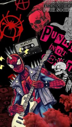 an image of a poster with the words punk rock on it