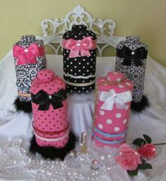 "This adorable Headband, hair bow and jewelry holder is featured in a Boutique-Chic black, white and hot pink Zebra, Cheetah and hearts designed. Stand Up style and holds many headbands AS WELL as hair bows, barrettes, necklaces, earrings, korkers and clippies... 3 in 1 organizer!! Each Headband holder measures about 14\" tall and 18\" around. High end boutique quality with affordable pricing. We think all little girls deserve to have something special in their kingdom. oooooooooooo¨¨ Complete y Princess Bedroom Decor, Girls Bed Canopy, Princess Canopy Bed, Monogram Bedding, Girls Bed, Bed Crown Canopy, Hair Bow Organizer, Jewelery Organizer, Headband Organizer