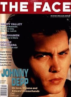 the face magazine cover with johnny depp on it