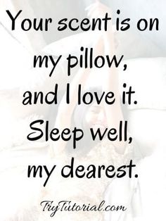 a woman laying on top of a bed next to a quote that says, your scent is