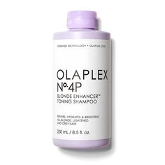 A concentrated purple shampoo for enhancing blonde and grey hair. Blonde And Grey Hair, Olaplex Blonde, Toning Shampoo, Hair Care Brands, Purple Shampoo, Wet Hair, Hair Care Shampoo, Grey Hair, How To Make Hair