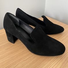 Brand New, Never Worn (As Shown By The Bottom Of The Shoes) Ralph Lauren Heels, Black Velvet Material. Women’s Size 10. Originally Purchased For $80. Any Questions, Please Ask! Formal Suede Slip-on Heels, Black Block Heels For Work With Round Toe, Black Office Loafers With Deep Heel Cup, Black Block Heels For Work, Black Block Heels For Work With Durable Heel, Black Almond Toe Block Heels For Work, Suede Block Heel Court Shoes For Work, Suede Court Shoes With Padded Heel For Work, Suede Court Shoes With Stacked Heel For Work