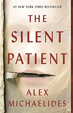 the book cover for the silent patient by alex michealdes, with torn paper