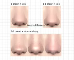 four different stages of the nose and mouth are shown in this diagram, which shows how to