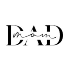 the word dad written in black ink on a white background