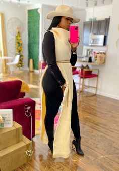 Turtleneck Dress Sleeveless, Winter Mode Outfits, Mode Kimono, Dress Sleeve Styles, Looks Black, Waist Chain, Mode Inspo, Orange Fashion, Looks Chic