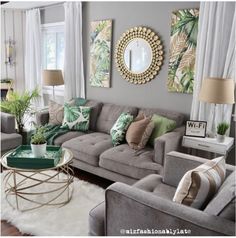 a living room filled with furniture and decor