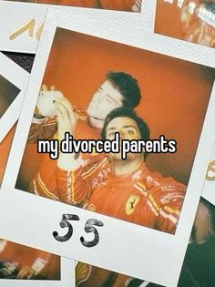 a bunch of polaroid pictures with the caption my loved parents 55