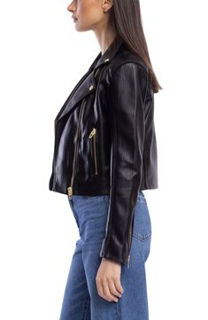 Faux Leather Moto Jacket, Moto Style, Blank Nyc, Leather Moto, Leather Moto Jacket, Notched Collar, Anniversary Sale, Faux Leather Jackets, Moto Jacket