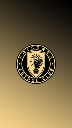 a golden background with a black and white logo