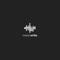 a black and white logo with the word meanwhite on it's side