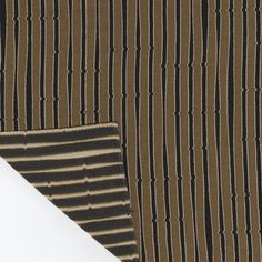 a close up of a tie with stripes on it and a white pocket square in the background