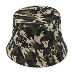 Elevate your outdoor style with our Camo Bucket Hat, the perfect blend of functionality and fashion. Whether you're hiking, fishing, or simply enjoying a sunny day, this hat provides the ultimate protection and a stylish look. Key Features: Durable Material: Crafted from cotton and polyester to ensure long-lasting wear and comfort. Classic Camo Design: Features a timeless camouflage pattern that blends seamlessly with natural surroundings, making it perfect for outdoor adventures. Wide Brim: Off Khaki Cap Sun Hat For Summer, Casual Camouflage Bucket Hat For Outdoor, Adjustable Military Style Hats For The Beach, Trendy Bucket Hat For Outdoor Activities, Khaki Bucket Hat With Curved Brim For Summer, Summer Camouflage Bucket Hat, Casual Camouflage Bucket Hat For Summer, Khaki Curved Brim Bucket Hat For Summer, Casual Khaki Bucket Hat For Outdoor Activities