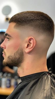 Mens Faded Buzzcut, Faded Haircut For Men Short Hair, Men Very Short Haircut, Hairstyles Fade For Men, Buzzcut Skin Fade, Buzz Cut For Boys, Faded Haircut Men, Men’s Skin Fade