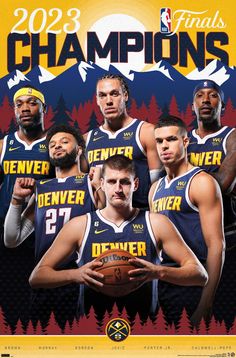 PRICES MAY VARY. This Trends NBA Denver Nuggets - 2023 NBA Finals Champions Wall Poster uses high-resolution artwork and is printed on PhotoArt Gloss Poster Paper which enhances colors with a high-quality look and feel HIGH QUALITY ART PRINT is ready-to-frame or can be hung on the wall using poster mounts, clips, push pins, or thumb tacks OFFICIALLY LICENSED wall poster PERFECT SIZE for any room; poster is 22.375" x 34" EASILY DECORATE any space to create the perfect decor for a party, bedroom, Nfl Football Logos, Wall Poster Prints, Barn Wood Frames, Denver Nuggets, Nba Champions, Football Logo, Trends International, Sports Photos, Nba Finals