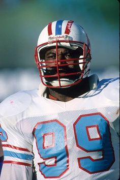 a close up of a football player wearing a helmet