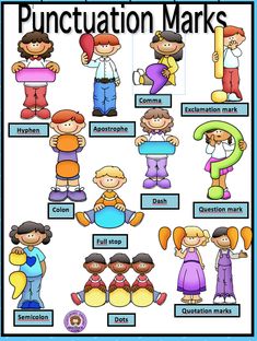 punctuation worksheet for kids with pictures