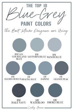 the top 10 blue grey paint colors