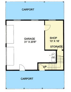 the garage floor plan is shown in black and white