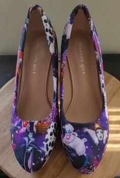 These amazing Villians theme heels are a great addition to any fans collection. When ordering please attach a note at checkout with size and style heel you would like. Women's Pumps, Shoes Heels, Pumps, Women Shoes, Heels