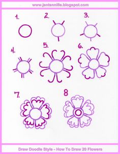 the instructions for how to draw flowers